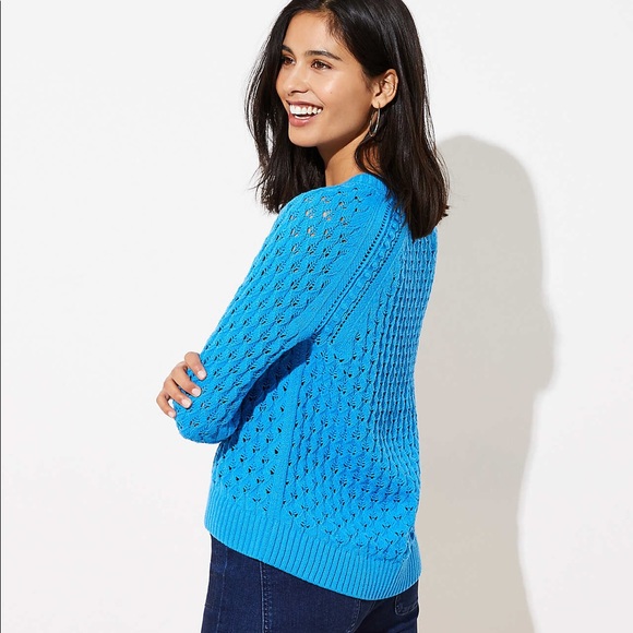 LOFT | Bobble💠Pointelle Sweater - Picture 2 of 6